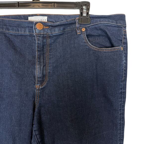 Made And Loved Loft Jeans Womens 18/34 Blue Denim Stretch High-Rise Skinny Leg - Picture 6 of 15